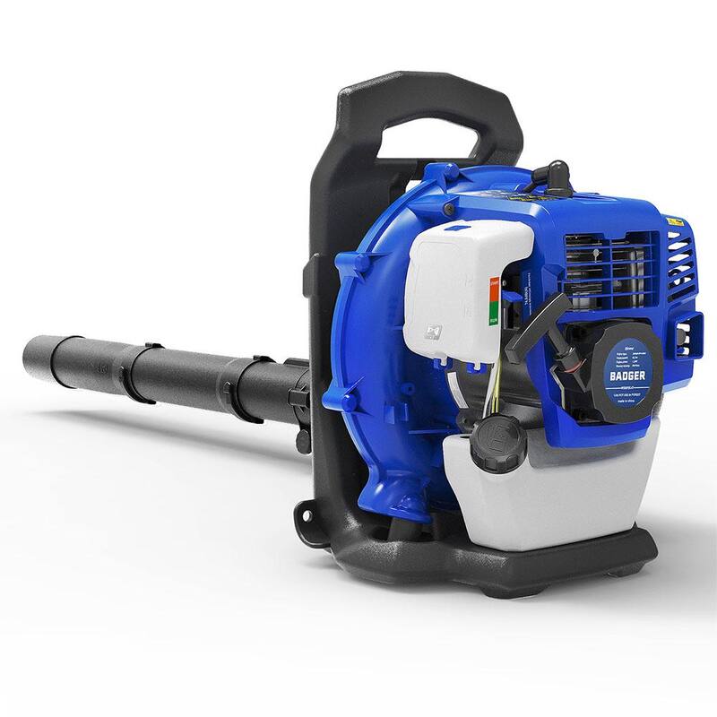 WILD BADGER POWER Super-Duty 190 MPH 550 CFM 43 cc Gas Full Crank 2-Cycle Back Pack Leaf Blower - WBBPBL43