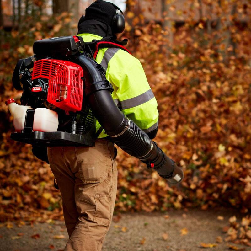 Shindaiwa 220 MPH 1110 CFM 79.9 cc Gas 2-Stroke Backpack Leaf Blower with Hip-Mounted Throttle and Integrated Cooling Vent Fan - EB910