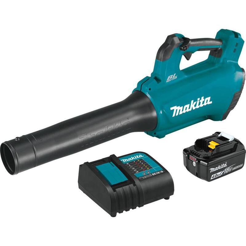 Makita 116 MPH 459 CFM LXT 18V Lithium-Ion Brushless Cordless Leaf Blower Kit with Blower Nozzle and Flat End Nozzle - XBU03SM1191L135