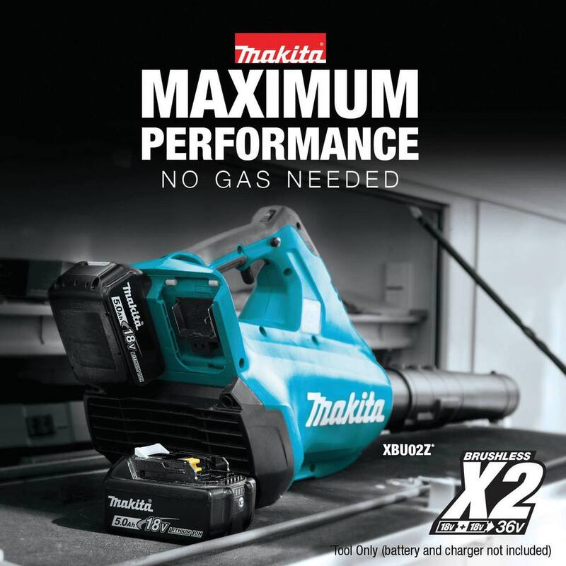 Makita 120 MPH 473 CFM LXT 18V X2 (36V) Lithium-Ion Cordless Brushless Leaf Blower (Tool-Only) - XBU02Z