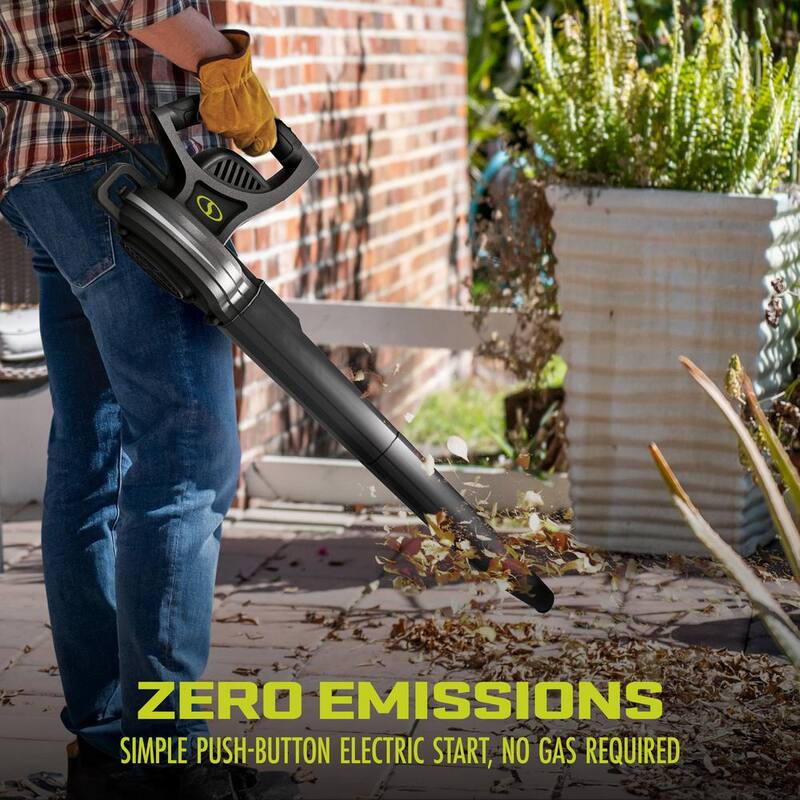 Sun Joe 155 MPH 200 CFM 6 Amp Electric Handheld Leaf Blower - SBJ597E