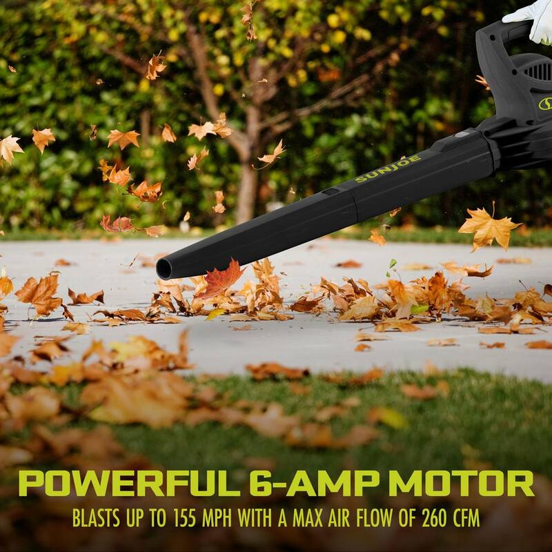 Sun Joe 155 MPH 200 CFM 6 Amp Electric Handheld Leaf Blower - SBJ597E
