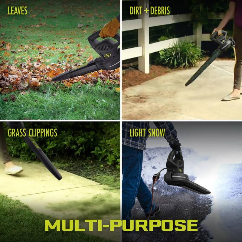 Sun Joe 155 MPH 200 CFM 6 Amp Electric Handheld Leaf Blower - SBJ597E