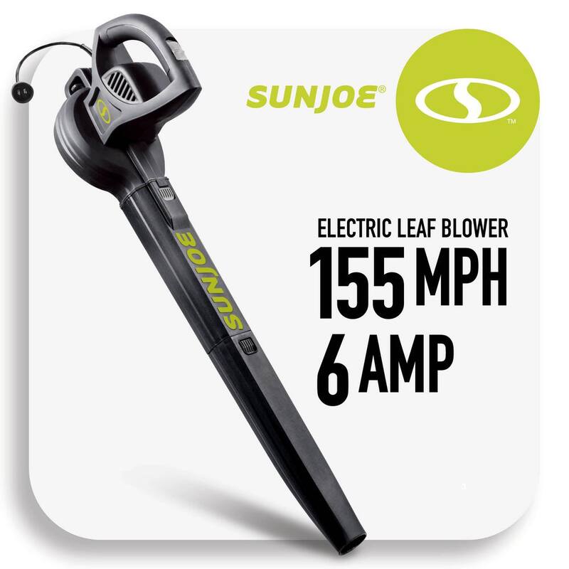 Sun Joe 155 MPH 200 CFM 6 Amp Electric Handheld Leaf Blower - SBJ597E