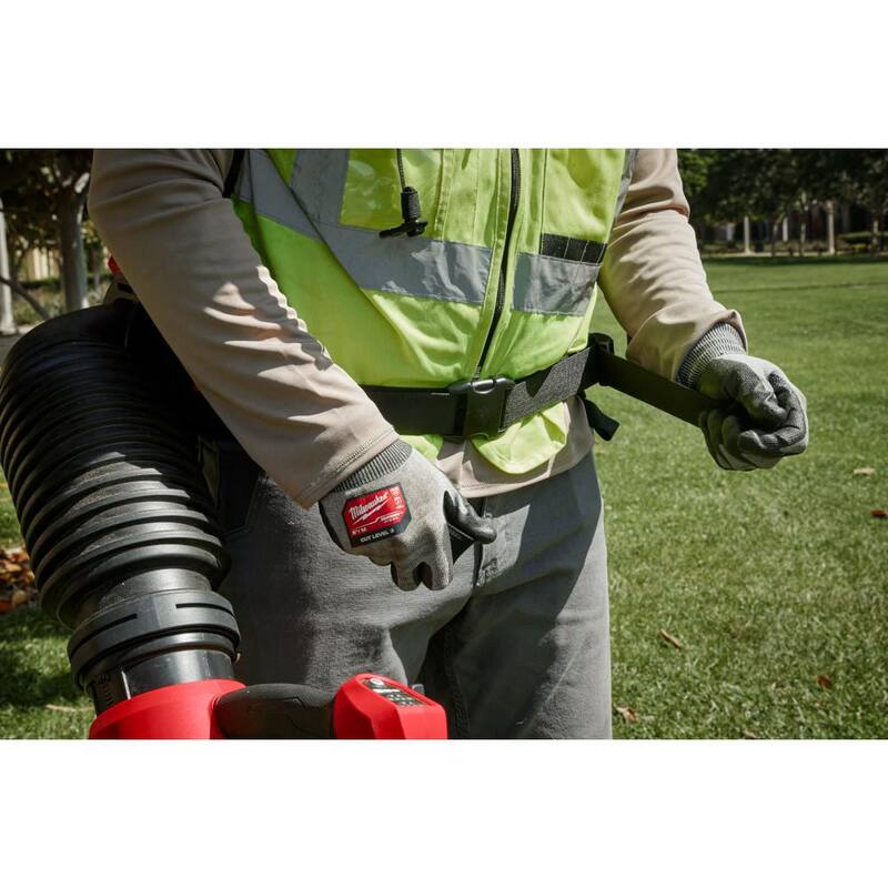 Milwaukee M18 FUEL 155 MPH 650 CFM 18V Brushless Cordless Backpack Blower w/Waist Belt, (4) 12.0 Ah Batteries, 2 Chargers - 3009-24HD-49-16-2798