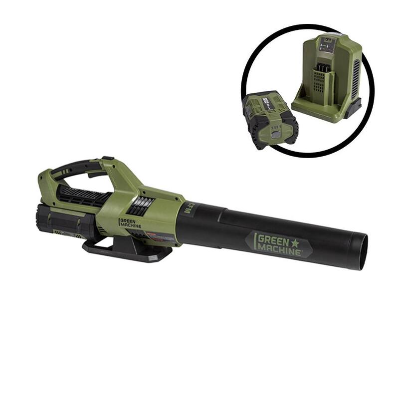 Green Machine 62-Volt 113 MPG 600 CFM Battery Lithium-Ion Brushless Cordless Handheld Leaf Blower - GMLB6202