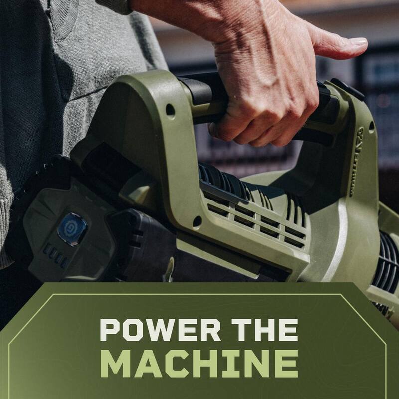 Green Machine 62-Volt 113 MPG 600 CFM Battery Lithium-Ion Brushless Cordless Handheld Leaf Blower - GMLB6202
