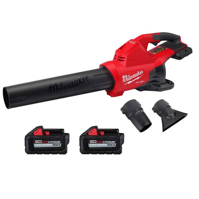 Milwaukee M18 FUEL Dual Battery 145 MPH 600 CFM 18V Lithium-Ion Brushless Cordless Handheld Blower w/Two 6.0 Ah Batteries - 2824-20-48-11-1865-48-11-1865