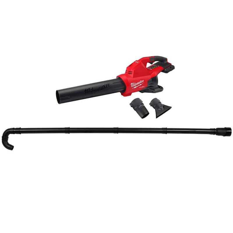 Milwaukee M18 FUEL Dual Battery 145 MPH 600 CFM 18V Lithium-Ion Brushless Cordless Handheld Blower w/Gutter Cleaning Attachment - 2824-20-49-16-2790