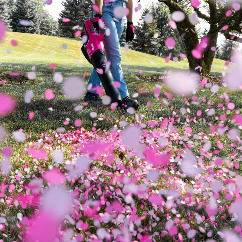 ECHO 56V 151 MPH 526 CFM Limited Edition Pink Cordless Battery Powered Handheld Leaf Blower with 2.5Ah Battery and Charger - DPB-2500C1-LE