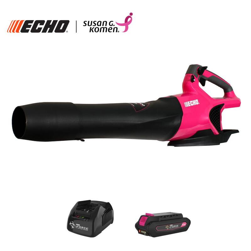 ECHO 56V 151 MPH 526 CFM Limited Edition Pink Cordless Battery Powered Handheld Leaf Blower with 2.5Ah Battery and Charger - DPB-2500C1-LE