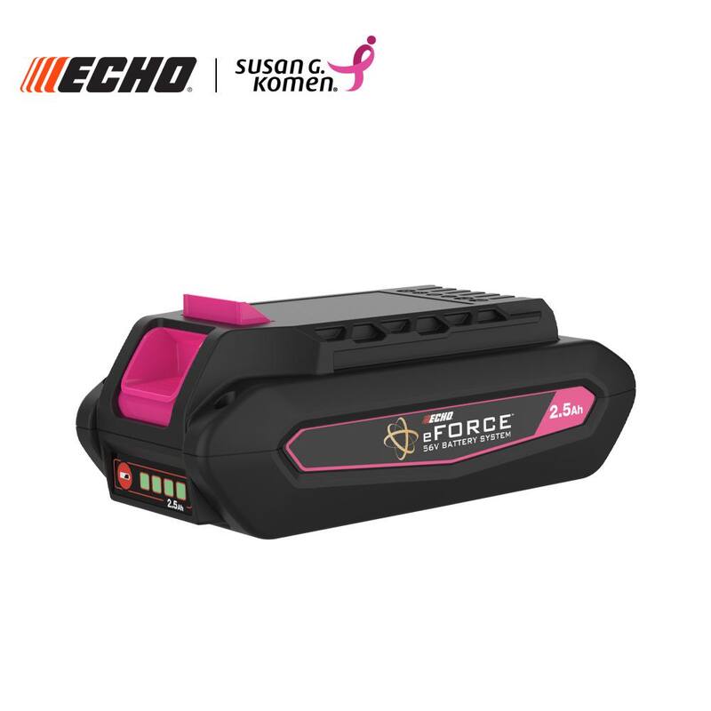 ECHO 56V 151 MPH 526 CFM Limited Edition Pink Cordless Battery Powered Handheld Leaf Blower with 2.5Ah Battery and Charger - DPB-2500C1-LE