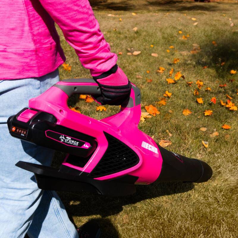 ECHO 56V 151 MPH 526 CFM Limited Edition Pink Cordless Battery Powered Handheld Leaf Blower with 2.5Ah Battery and Charger - DPB-2500C1-LE