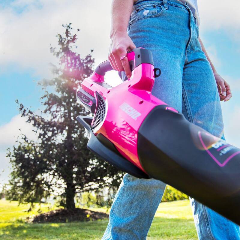ECHO 56V 151 MPH 526 CFM Limited Edition Pink Cordless Battery Powered Handheld Leaf Blower with 2.5Ah Battery and Charger - DPB-2500C1-LE