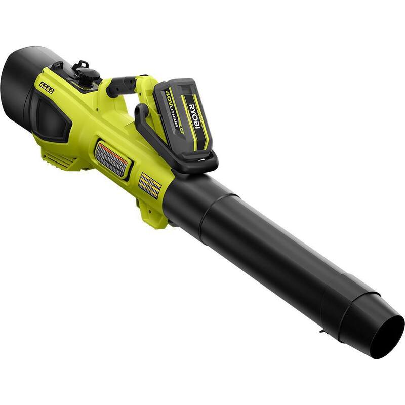 RYOBI 40V HP Brushless 100 MPH 600 CFM Cordless Leaf Blower/Mulcher/Vacuum w/ Lawn & Leaf Bag, (2) 4.0 Ah Batteries & Charger - RY404150-LB