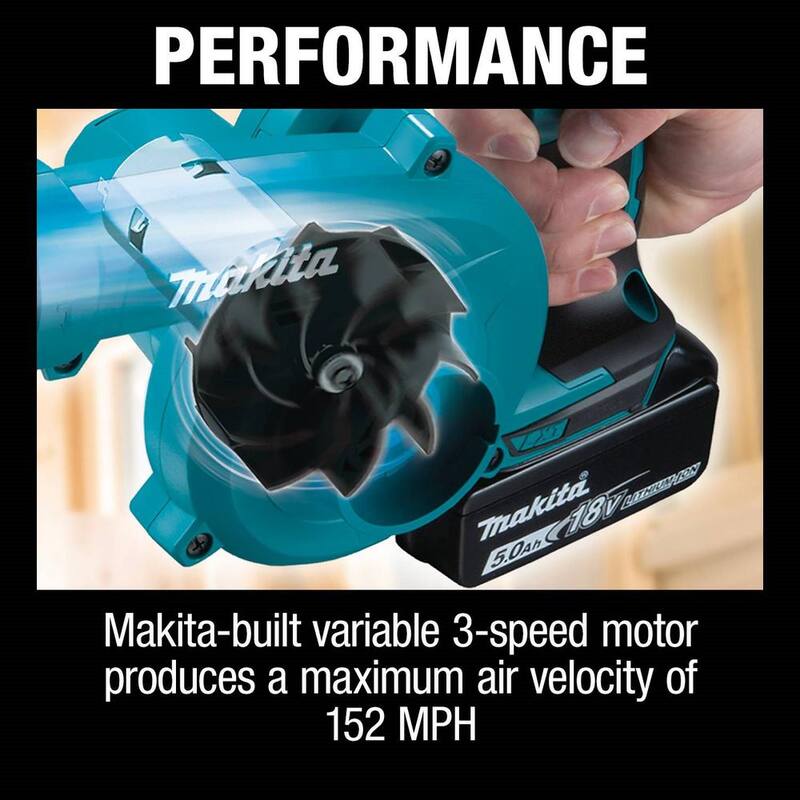 Makita 152 MPH 113 CFM LXT 18V Lithium-Ion Cordless Floor Leaf Blower (Tool-only) - XBU06Z