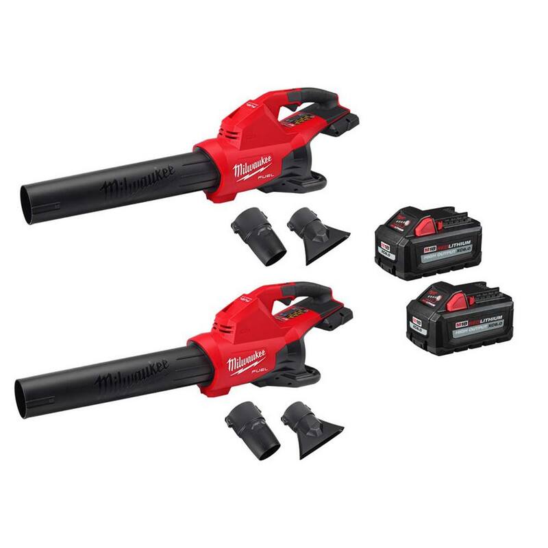 Milwaukee M18 FUEL Dual Battery 145 MPH 600 CFM 18V Lithium-Ion Brushless Cordless Handheld Blower (2) w/(2) 6.0 Ah Batteries - 2824-20-2824-20-48-11-1862