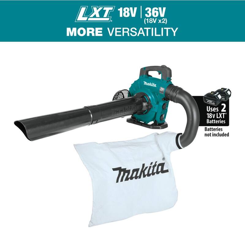 Makita 120 MPH 473 CFM LXT 18V X2 (36V) Lithium-Ion Brushless Cordless Leaf Blower with Vacuum Attachment Kit (Tool-Only) - XBU04ZV