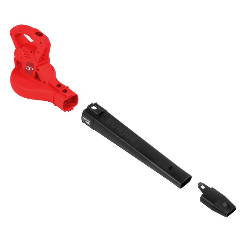Sun Joe 215 MPH 240 CFM 10 Amp Electric Handheld Leaf Blower, Red - SBJ601E-RED