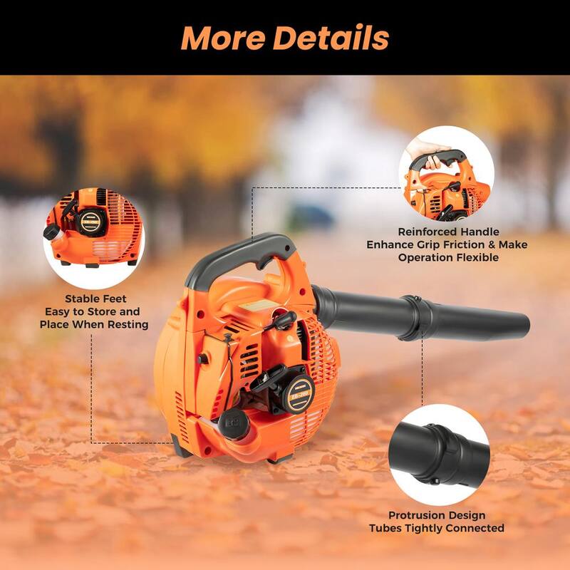 YIYIBYUS 160 MPH 400 CFM 25.4 CC Gas Powered 2-Stroke Cycle Handheld Leaf Blower - BI-MLLCR-1791-1