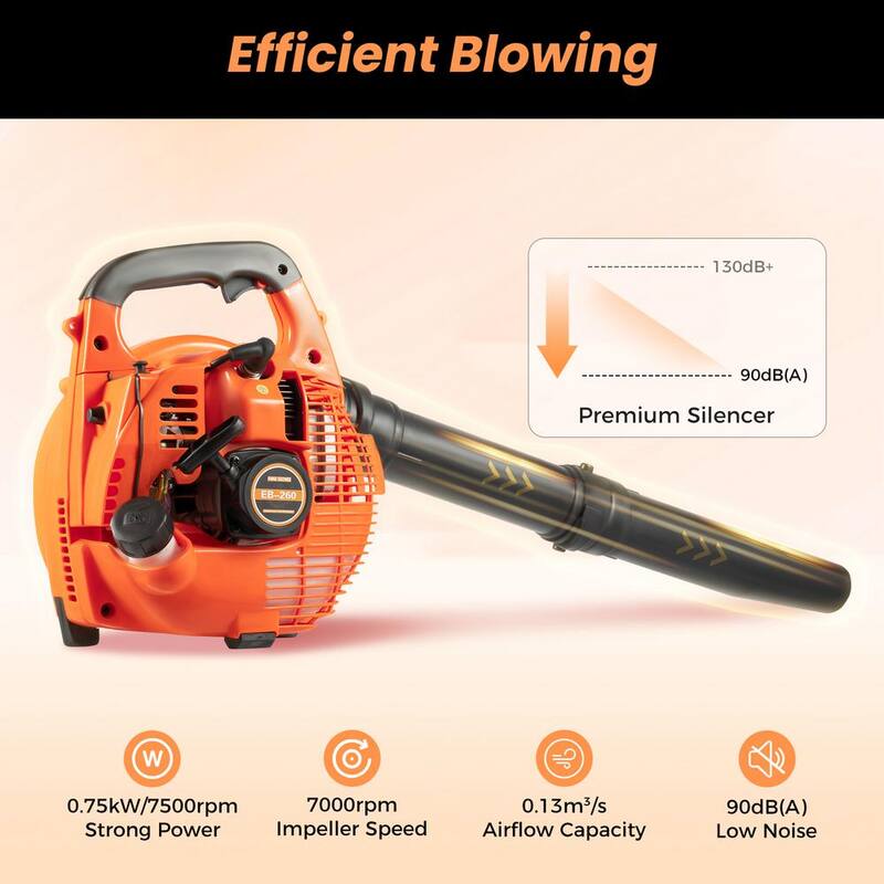 YIYIBYUS 160 MPH 400 CFM 25.4 CC Gas Powered 2-Stroke Cycle Handheld Leaf Blower - BI-MLLCR-1791-1