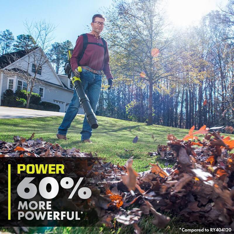 RYOBI 40V HP Brushless Whisper Series 165 MPH 730 CFM Backpack Blower & Hedge Trimmer w/ (2) 6.0 Ah Batteries & Charger - RY404170-HDG
