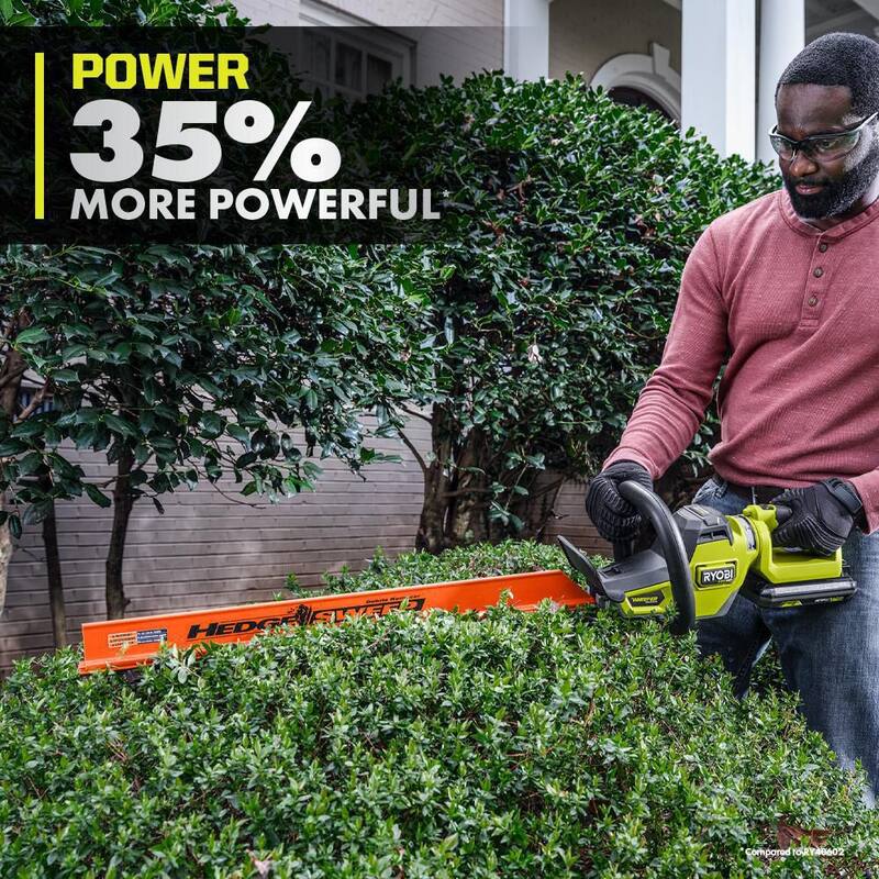 RYOBI 40V HP Brushless Whisper Series 165 MPH 730 CFM Backpack Blower & Hedge Trimmer w/ (2) 6.0 Ah Batteries & Charger - RY404170-HDG