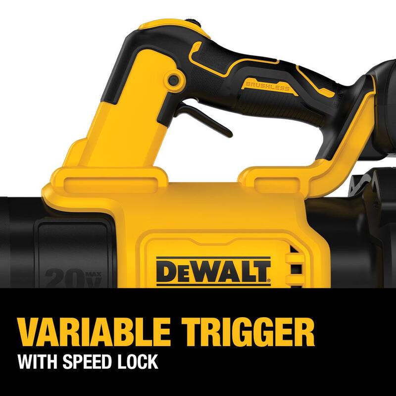 DEWALT 125 MPH 450 CFM Cordless Brushless Battery Powered 20V Max Lithium-Ion Handheld Blower w/5 & 1.7Ah Batteries & Charger - DCBL722BW315-2C