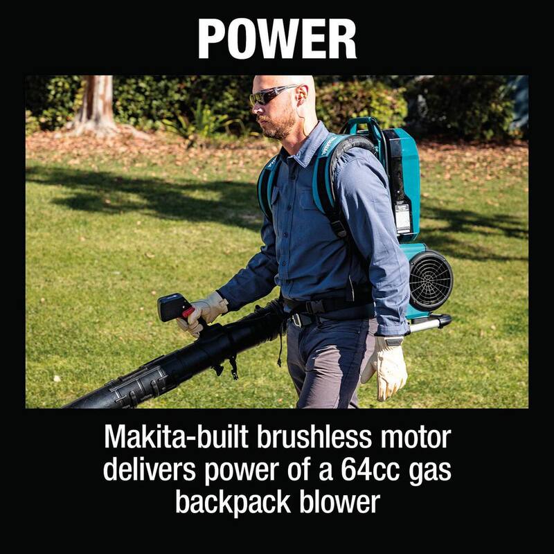 Makita 160 MPH 670 CFM Lithium-Ion 40V max ConnectX Brushless Backpack Leaf Blower (Tool Only) - CBU02Z