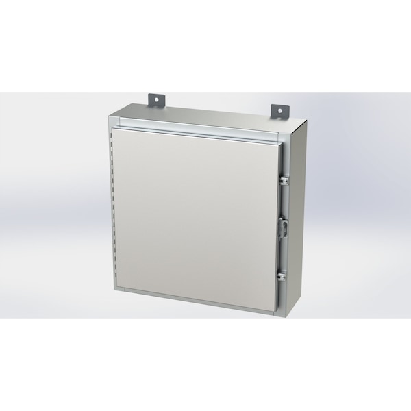 Saginaw Control & Engineering 316 Stainless Steel Electrical Enclosures, 20 in H, 6 in D, 20 in W, NEMA 4X, Hinged - SCE-20H2006SS6LP