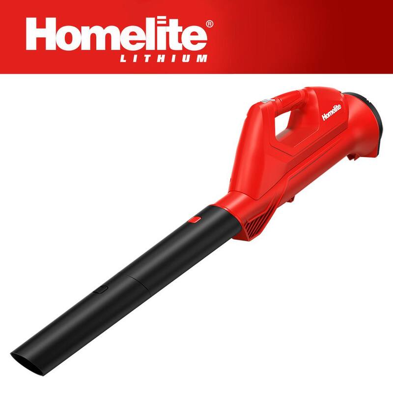 Homelite 12 Volt Lithium 90 MPH 160 CFM Cordless Battery Blower with Internal 2.5 Ah Battery and Charger - HOMBL10