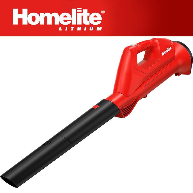 Homelite 12 Volt Lithium 90 MPH 160 CFM Cordless Battery Blower with Internal 2.5 Ah Battery and Charger - HOMBL10