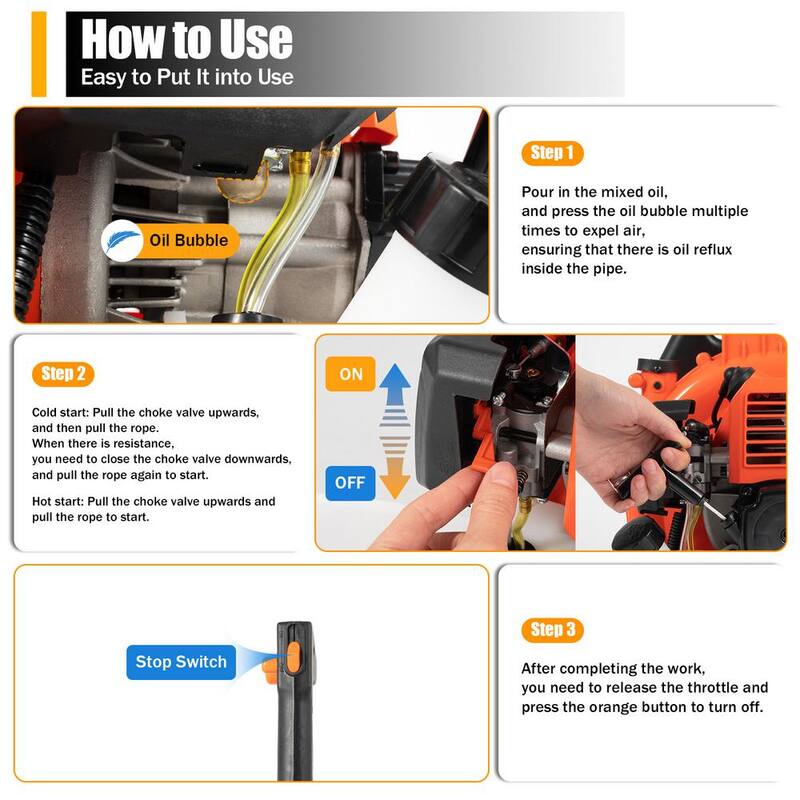 YIYIBYUS 450 CFM 190 MPH 42.7 CC 2-Stroke Gas Backpack Leaf Blower - OT-MLPQ-4485