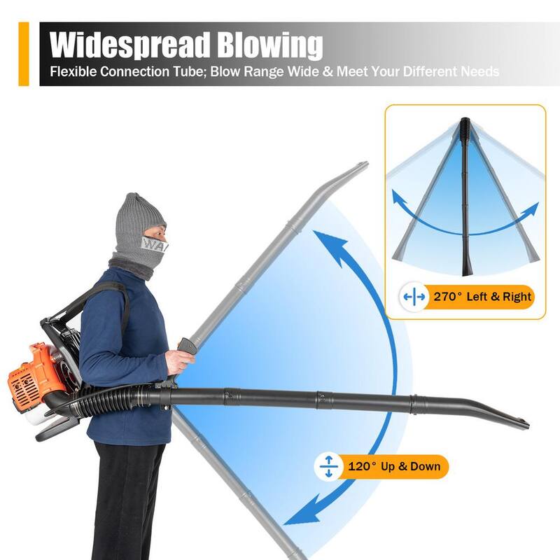 YIYIBYUS 450 CFM 190 MPH 42.7 CC 2-Stroke Gas Backpack Leaf Blower - OT-MLPQ-4485
