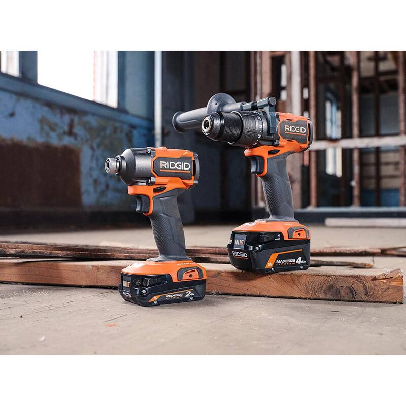 RIDGID 18V Brushless Cordless 510 CFM 110 MPH Blower with 2-Tool Combo Kit, (2) Batteries and Charger - R01601B-R9209