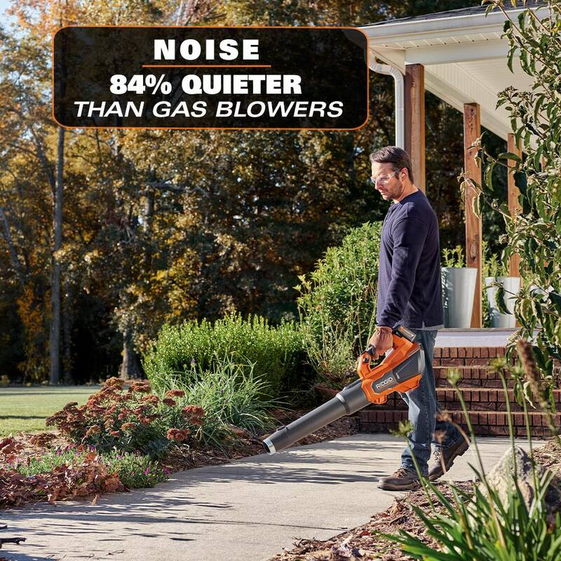 RIDGID 18V Brushless Cordless 510 CFM 110 MPH Blower with 2-Tool Combo Kit, (2) Batteries and Charger - R01601B-R9209