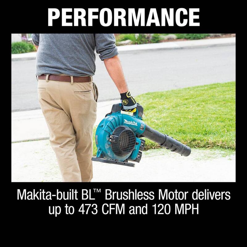 Makita 120 MPH 473 CFM LXT 18V X2 (36V) Commercial Lithium-Ion Brushless Cordless Leaf Blower Kit (5.0 Ah) - XBU04PT