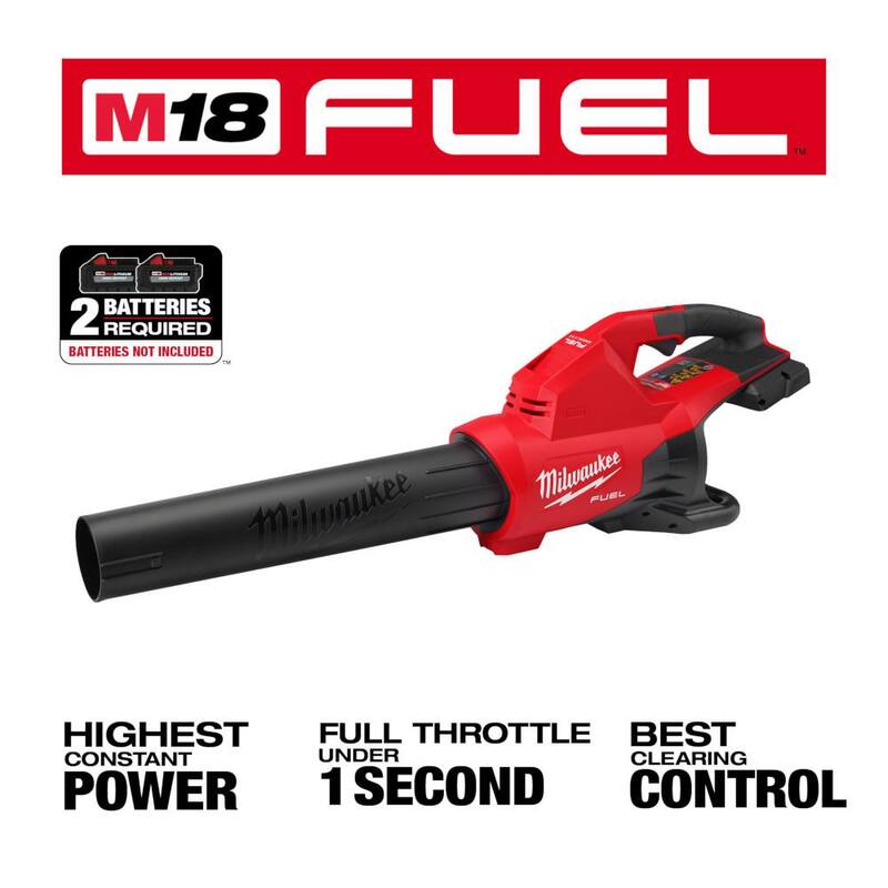 Milwaukee M18 FUEL Dual Battery 145 MPH 600 CFM 18V Brushless Cordless Blower w/Rocket Dual Power Tower Light, (2) 6.0 Ah Battery - 2824-20-2131-20-48-11-1862