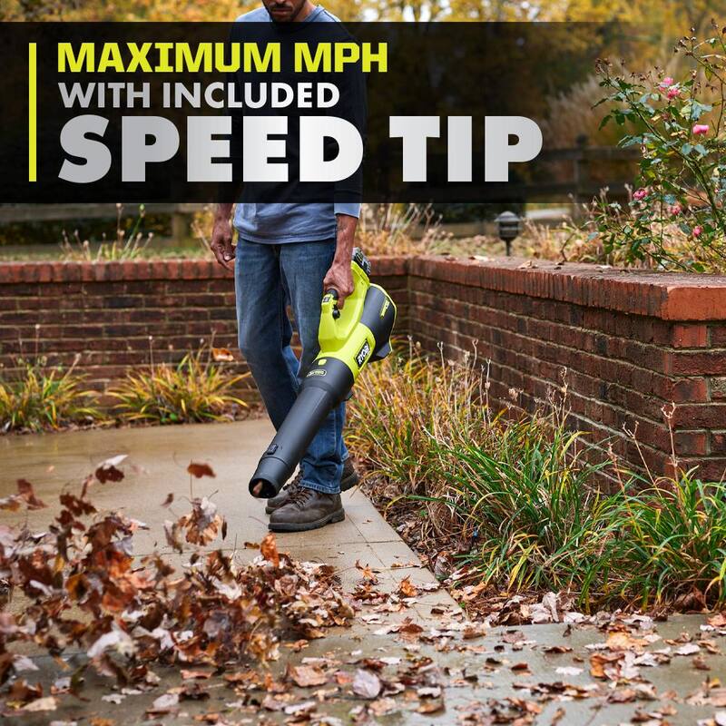 RYOBI ONE+ HP 18V Brushless Whisper Series 130 MPH 510 CFM Cordless Leaf Blower & 10 in. Chainsaw w/6.0 Ah Battery & Charger - PBLLB01K-P2502BTL