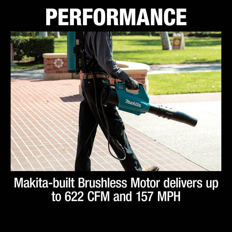 Makita 36V 157 mph 622 CFM ConnectX Cordless Brushless Blower, Connector Cable (Tool Only) - CBU01Z