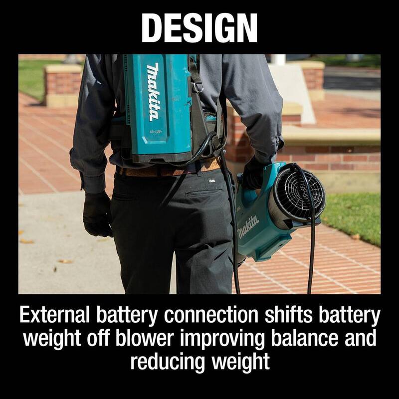 Makita 36V 157 mph 622 CFM ConnectX Cordless Brushless Blower, Connector Cable (Tool Only) - CBU01Z