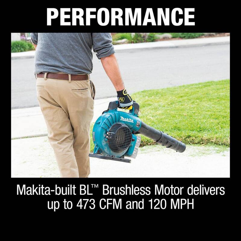Makita 120 MPH 473 CFM LXT 18V X2 (36V) Commercial Lithium-Ion Brushless Cordless Leaf Blower (Tool-Only) - XBU04Z