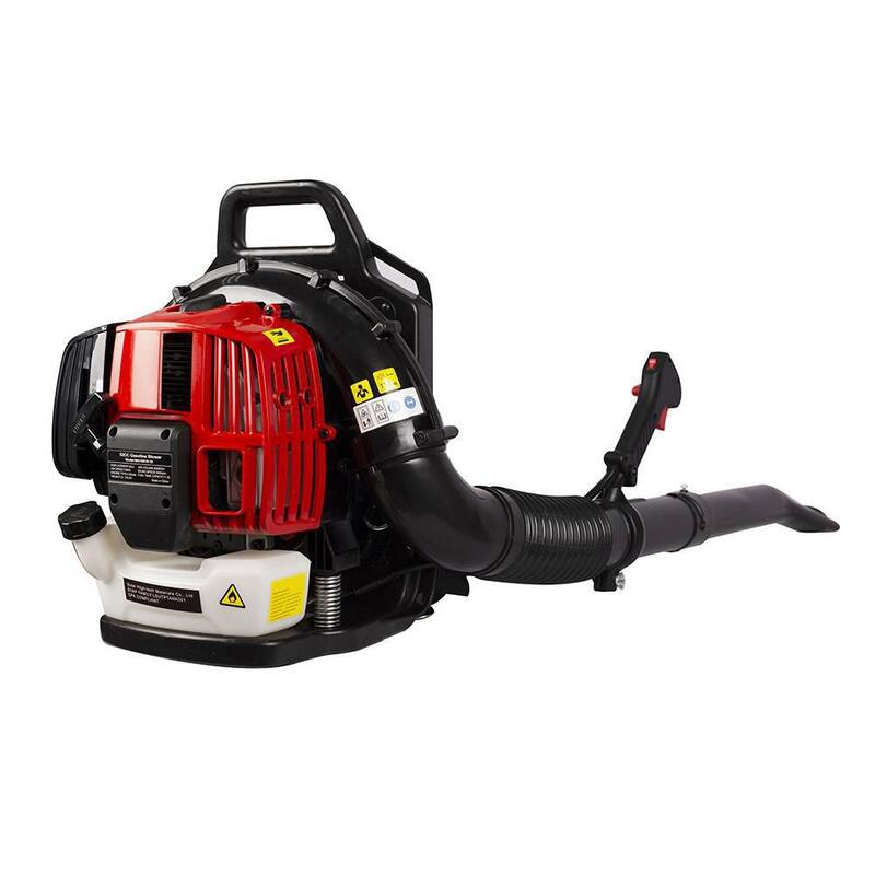 BTMWAY Black and Red 175 MPH 524 CFM 52cc 2-Cycle Gas Backpack Leaf Blower with Extended Tube. - CXXRD-GI22235W465-Blower01