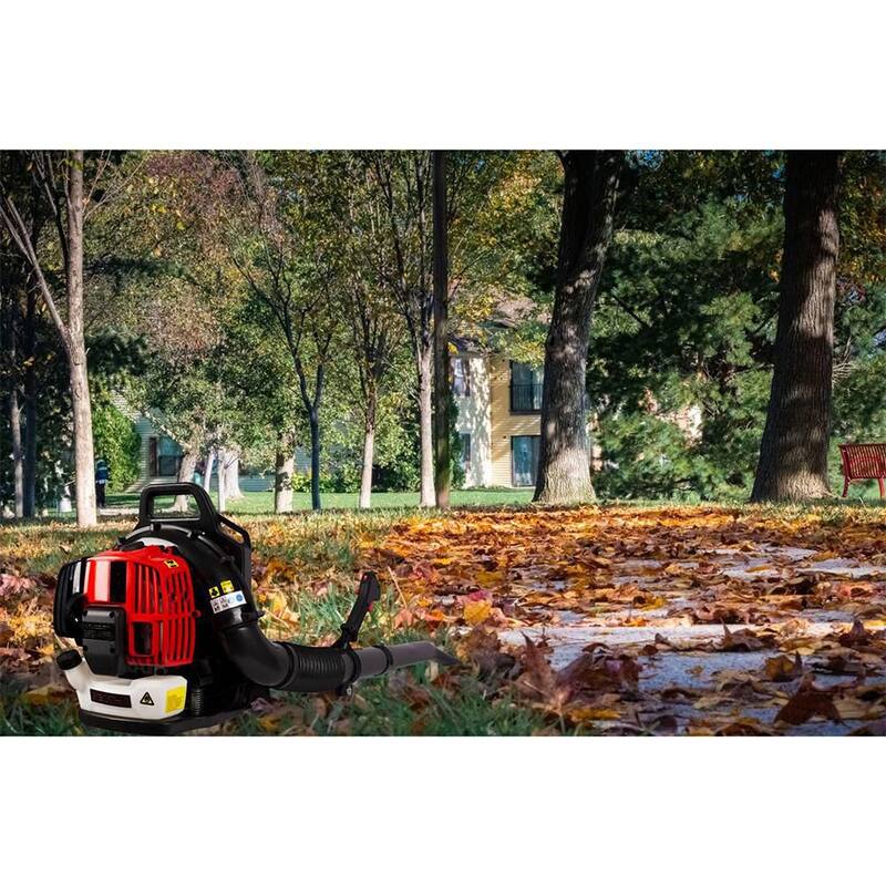 BTMWAY Black and Red 175 MPH 524 CFM 52cc 2-Cycle Gas Backpack Leaf Blower with Extended Tube. - CXXRD-GI22235W465-Blower01