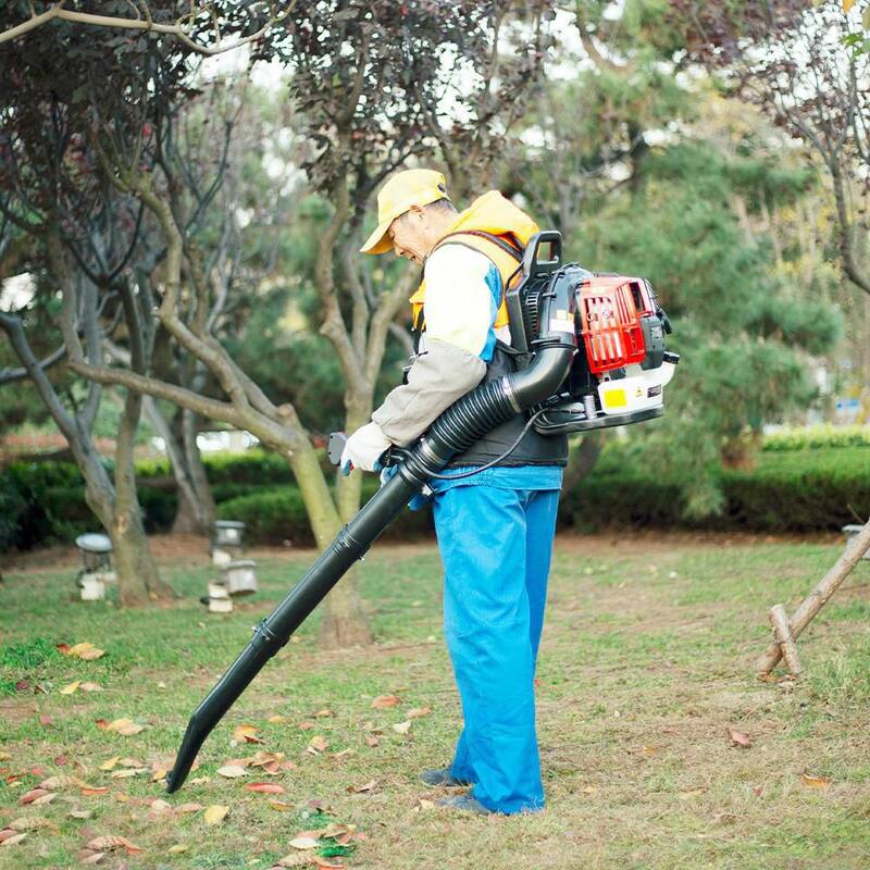 BTMWAY Black and Red 175 MPH 524 CFM 52cc 2-Cycle Gas Backpack Leaf Blower with Extended Tube. - CXXRD-GI22235W465-Blower01