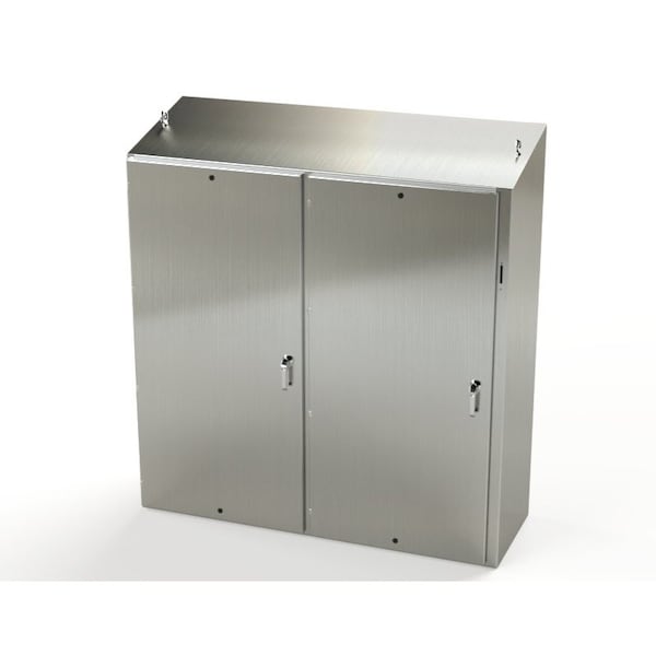 Saginaw Control & Engineering 304 Stainless Steel Electrical Enclosures, 72 in H, 24 in D, 73 in W, NEMA 3R, 4, 4X, 12, 13 - SCE-72XEL7324SSST