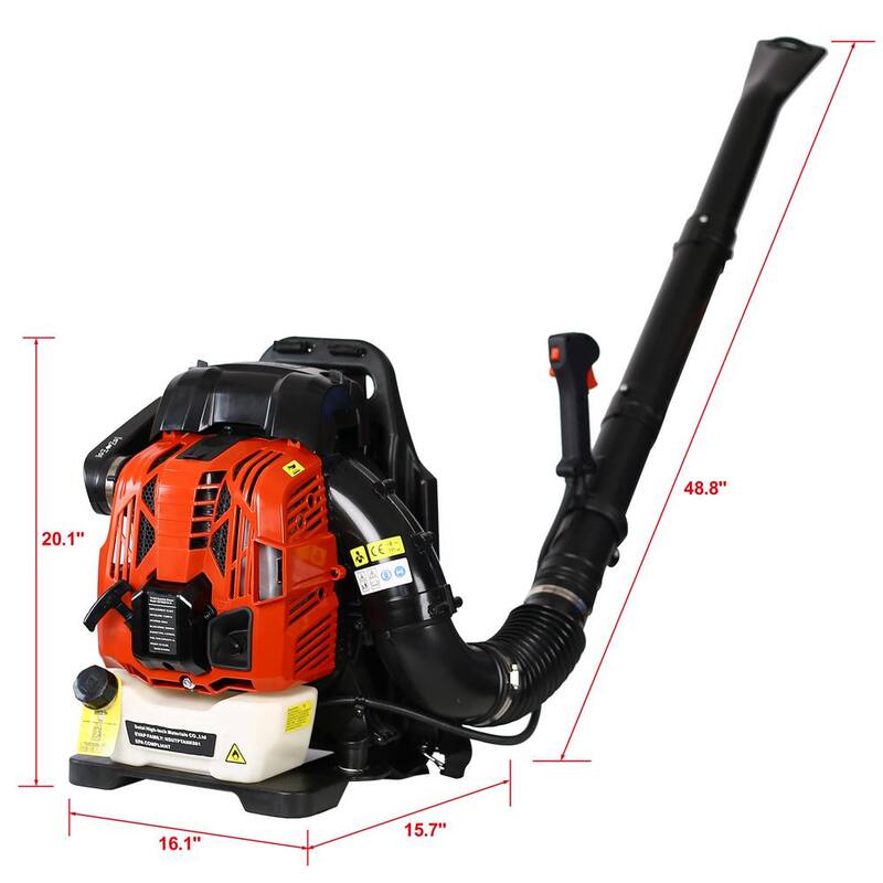 Huluwat 200 MPH 750 CFM 76CC 4-Stroke Gasoline Leaf Blower with Adjustable Shoulder Straps - S-114807