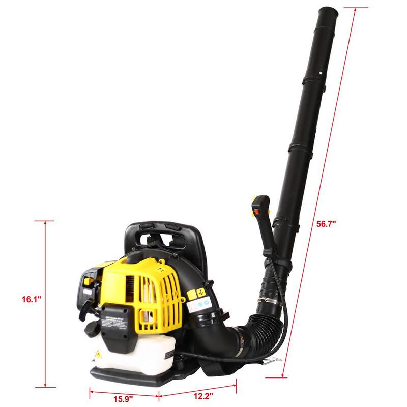 Huluwat 248 MPH 530 CFM 52CC 2-Stroke Engine Gas Powered Leaf Blower in Orange - DJ-W46537643