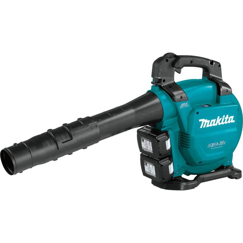 Makita 120 MPH 473 CFM LXT 18V X2 (36V) Li-Ion Brushless Leaf Blower Kit (5.0 Ah) with LXT 18V Battery Pack 5.0 Ah (2-Pk) - XBU04PT-BL18502