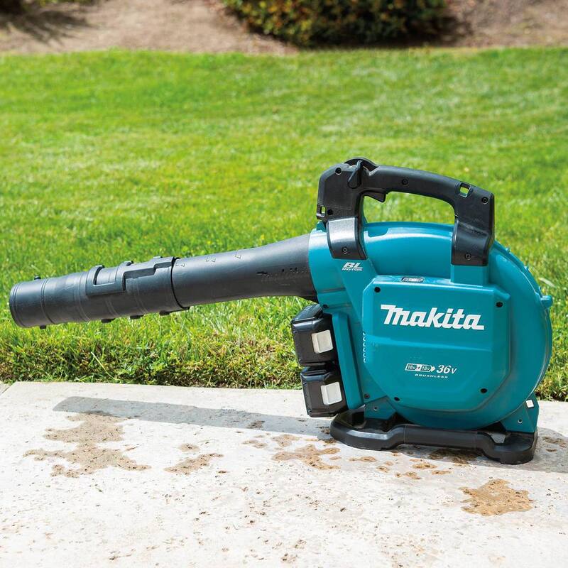 Makita 120 MPH 473 CFM LXT 18V X2 (36V) Li-Ion Brushless Leaf Blower Kit (5.0 Ah) with LXT 18V Battery Pack 5.0 Ah (2-Pk) - XBU04PT-BL18502